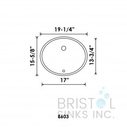 B603 Black Vitreous China Oval Undermount Vanity Sink B603 Black Vitreous China Oval Undermount Vanity Sink