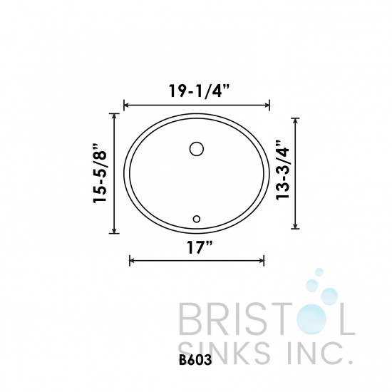 B603 Black Vitreous China Oval Undermount Vanity Sink