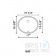B603 Black Vitreous China Oval Undermount Vanity Sink
