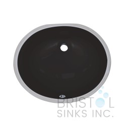 B603 Black Vitreous China Oval Undermount Vanity Sink B603 Black Vitreous China Oval Undermount Vanity Sink