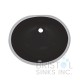 B603 Black Vitreous China Oval Undermount Vanity Sink