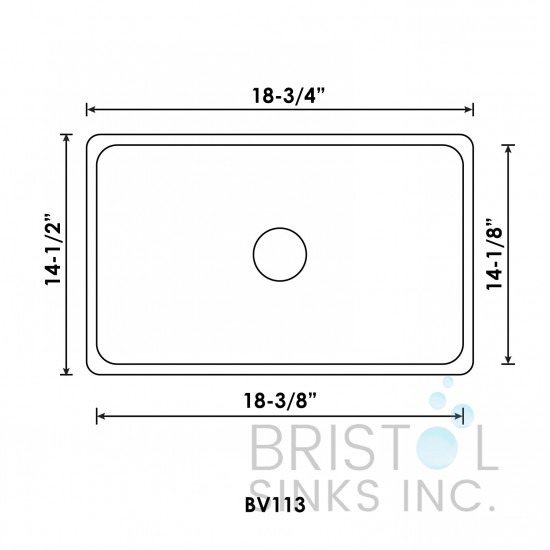 BV113 Black Rectangular Vessel Vanity Sink
