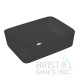 BV113 Black Rectangular Vessel Vanity Sink