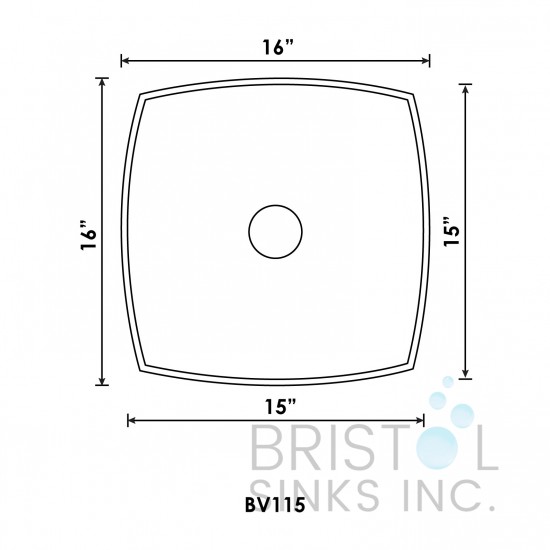 BV115 Black  Vessel Vanity Sink