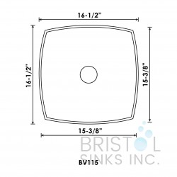 BV115 Black  Vessel Vanity Sink