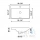 BV116 Vitreous China Rectangular Vessel Vanity Sink