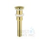 New Pop-Up Bathroom Sink Drain - No Overflow - Gold Finish