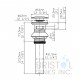 New Pop-Up Bathroom Sink Drain - With Overflow - Chrome 