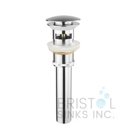 New Pop-Up Bathroom Sink Drain - With Overflow - Chrome 
