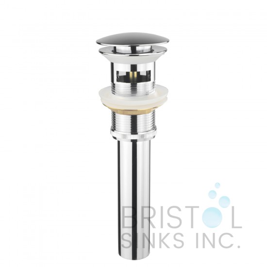 New Pop-Up Bathroom Sink Drain - With Overflow - Chrome 