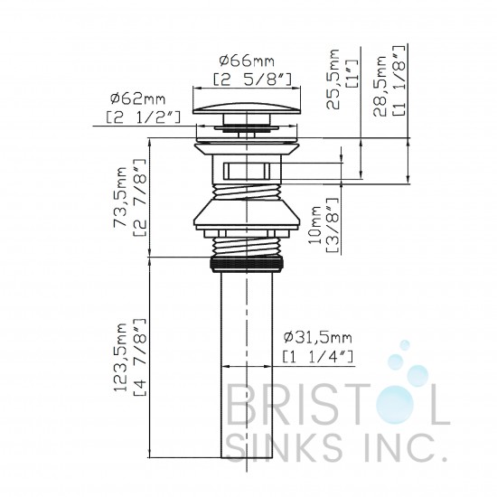 New Pop-Up Bathroom Sink Drain - With Overflow - Matte Black