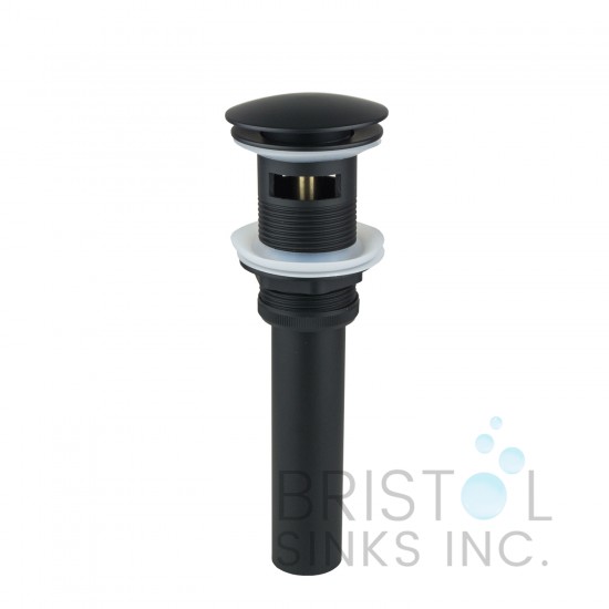 New Pop-Up Bathroom Sink Drain - With Overflow - Matte Black