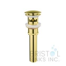 New Pop-Up Bathroom Sink Drain - With Overflow - Gold Finish