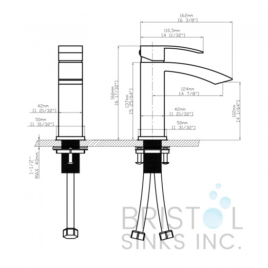 Carmen Single Hole Vanity Faucet - Chrome