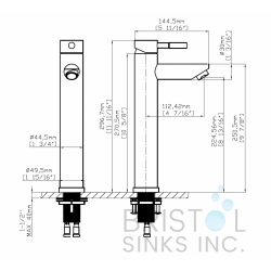 Florencia Single Hole Vessel Faucet - Matte Black