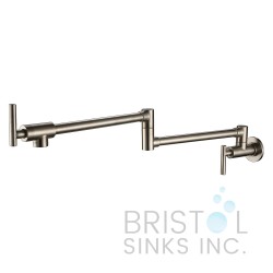 Mercada Kitchen Pot Filler Wall Mounted Faucet- Brushed Nickle Mercada Kitchen Pot Filler Wall Mounted Faucet- Brushed Nickle