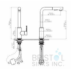 Salina Kitchen Pull-Out Faucet- Matte Black