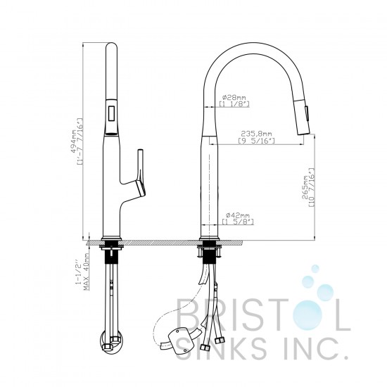 Solano Kitchen Pull-out Faucet- Matte Black