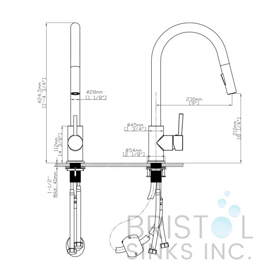 Rivera Kitchen Pull-down Faucet - Gold