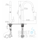 Floresta Kitchen Faucet Pulldown - Gold