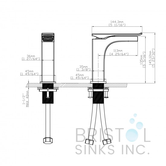 Lucia Single Hole Vanity Faucet - Gold