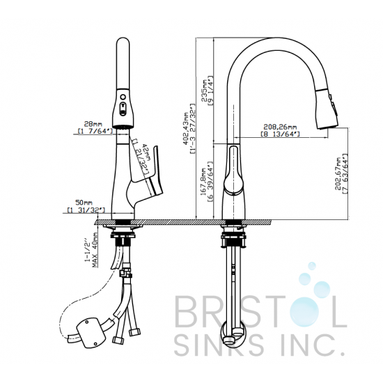 Viola Kitchen Faucet Pulldown Matte Black