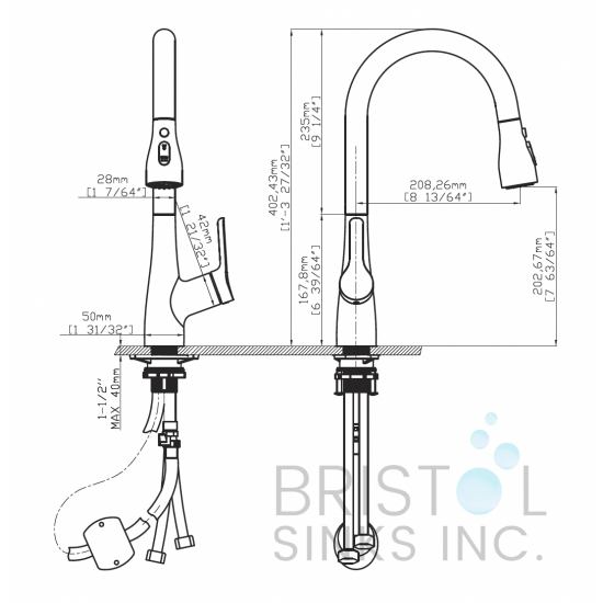 Viola Kitchen Faucet Pulldown Matte Black