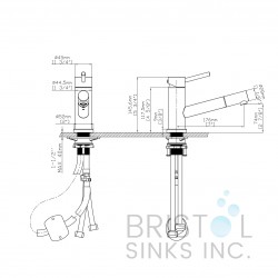 Basso Pullout Kitchen Faucet - Chrome Basso Pullout Kitchen Faucet - Chrome