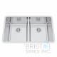 B1816 Low Divide Undermount Stainless Steel Kitchen Sink 20 mm Corners