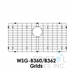 Virtuo Granite Workstation WSG-B360/B362 - Stainless Steel Grid - by Bristol Sinks