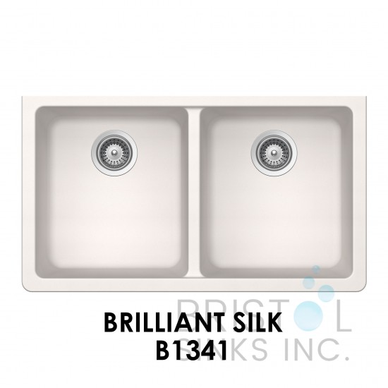 The Adour Granite Double Undermount Equal Bowl Kitchen Sink