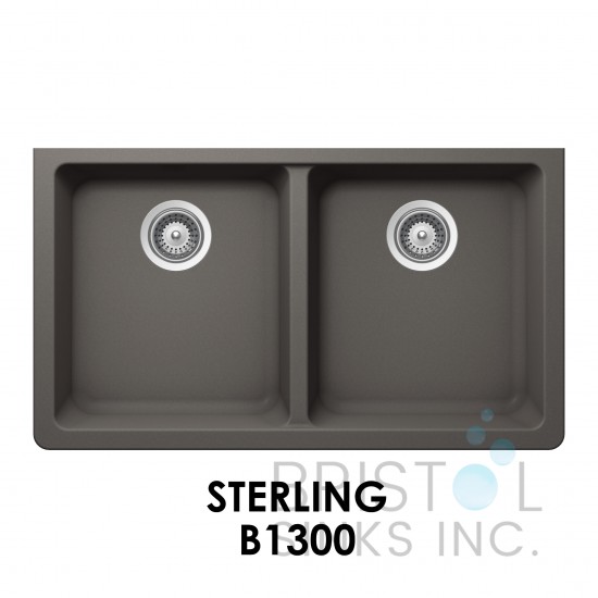 The Adour Granite Double Undermount Equal Bowl Kitchen Sink