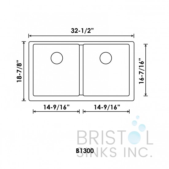 The Adour Granite Double Undermount Equal Bowl Kitchen Sink