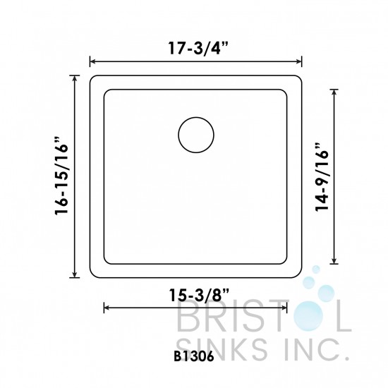 The Adour Granite Single Undermount Bowl Bar/Prep/Kitchen Sink