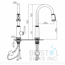 Bari Kitchen Faucet Pulldown Brushed Nickel