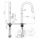 Calama Kitchen Faucet - Pulldown - Matte Black with Brushed Gold accents