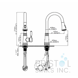 Capri Kitchen Faucet Pulldown Brushed Nickel
