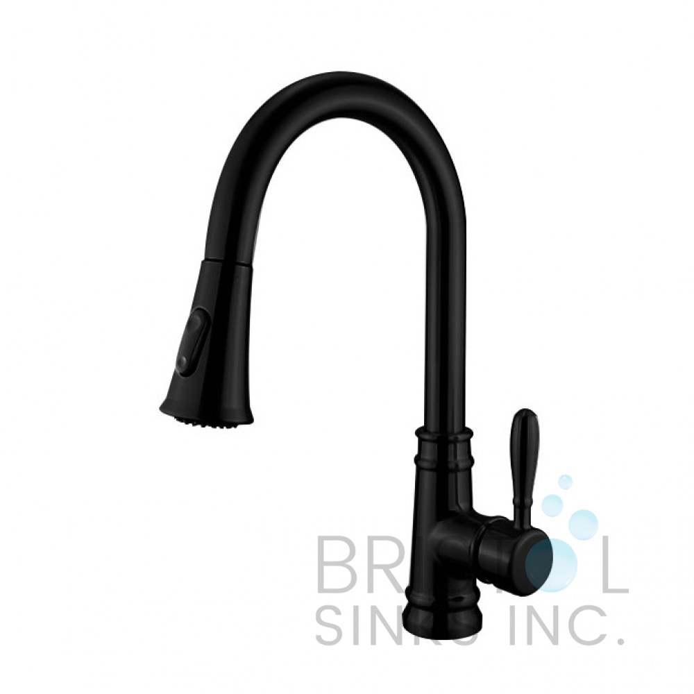 Capri Pulldown Matte Black Kitchen Faucet