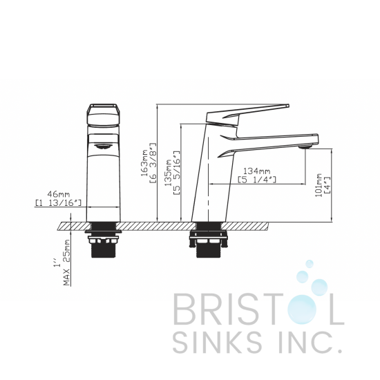 Girona Single Hole Vanity Faucet - Matte Black Finish