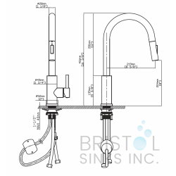 Rivera Kitchen Pull-down Faucet - Gunmetal