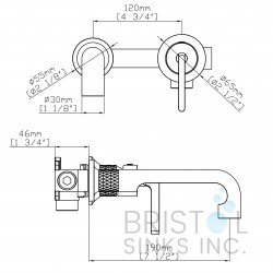 Segovia Wall-Mount Bathroom Faucet – Brushed Nickel Segovia Wall-Mount Bathroom Faucet – Brushed Nickel