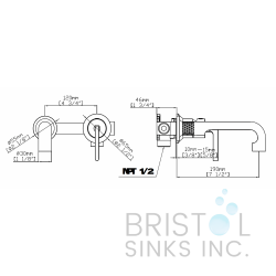 Segovia Wall-Mount Bathroom Faucet – Brushed Nickel