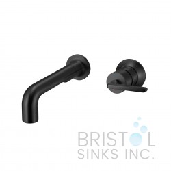 Segovia Wall-Mount Bathroom Faucet – Matte Black