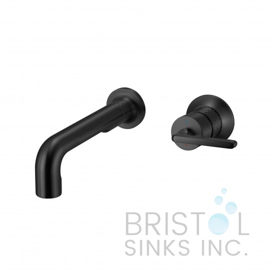 Segovia Wall-Mount Bathroom Faucet – Matte Black