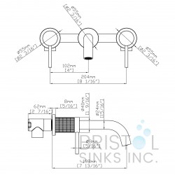 Ravenna Wall-Mount Bathroom Faucet – Matte Black