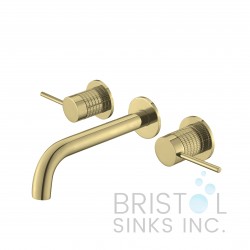 Ravenna Wall-Mount Bathroom Faucet – Gold