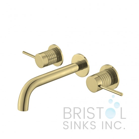 Ravenna Wall-Mount Bathroom Faucet – Gold