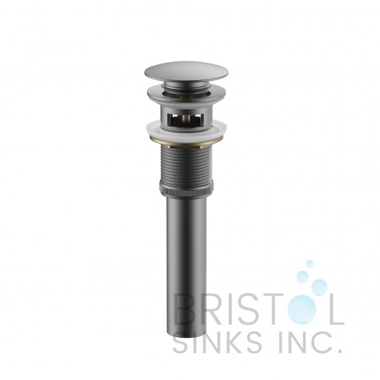 New Pop-Up Bathroom Sink Drain - With Overflow – Gun Metal 