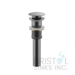 New Pop-Up Bathroom Sink Drain - No Overflow – Gun Metal 
