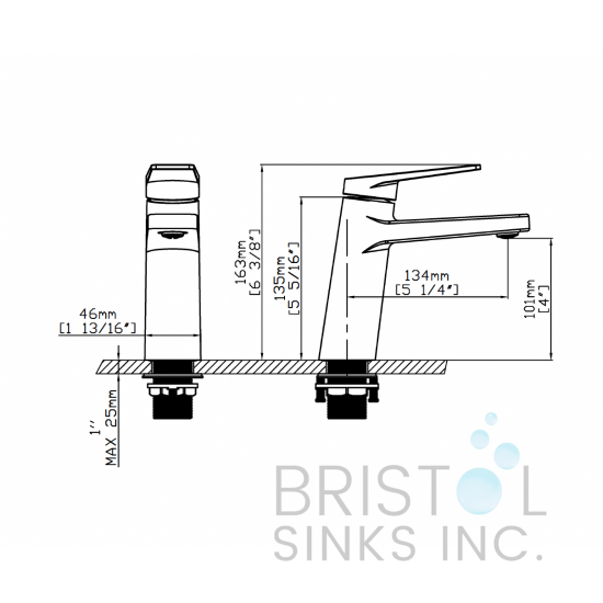 Girona Single Hole Vanity Faucet - Gunmetal